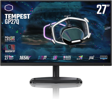 Cooler Master Tempest GP27Q 27” 2K IPS 165Hz QD Tech QHD 2560 x 1440 PC Gaming Monitor CMI-GP27-FQS-US - New F/S